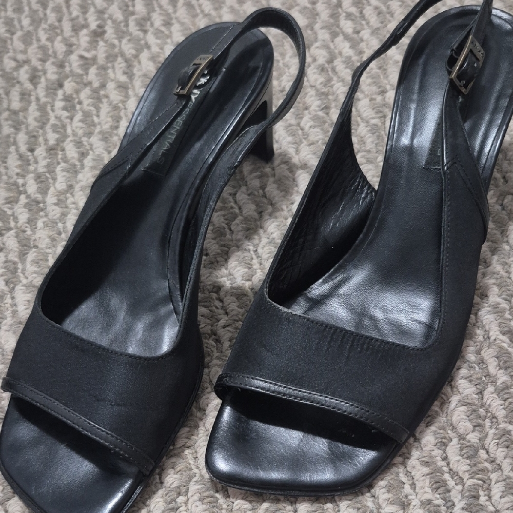 DKNY Essentials Elegant Black Slingback Heels